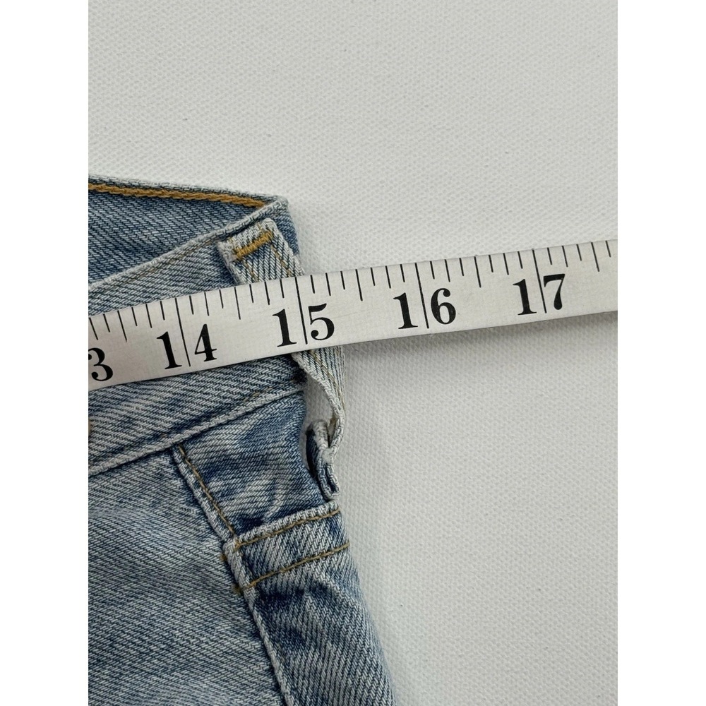 Agolde Criss Cross Jeans Womens Size 26 Blue Light Wash Denim Button Fly USA - Picture 7 of 11